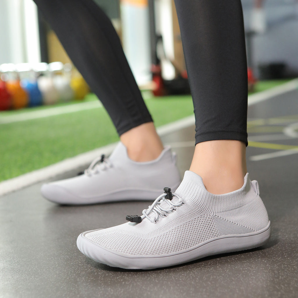 Men's Women's Five-Finger Round Toe Mesh Running Socks Shoes Breathable Non-Slip Casual Design Slip-On Closure Autumn Season