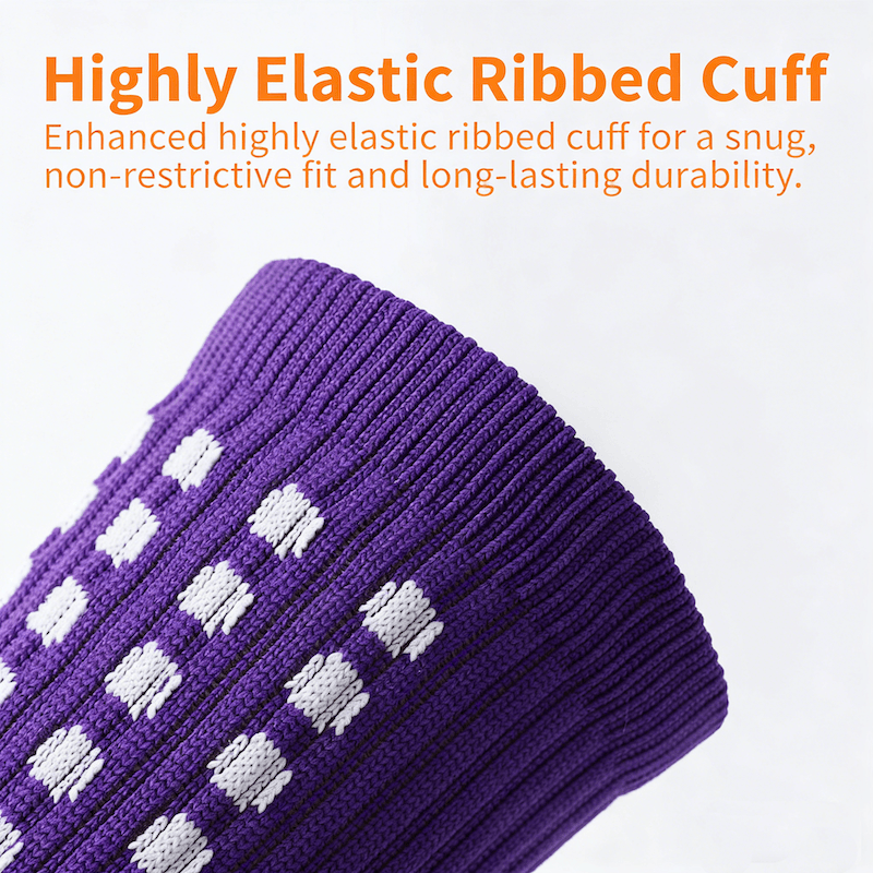 Men's Performance Grip Socks - Anti-Slip Soccer & Training Socks, Cushioned & Breathable Mid-Calf Sports Socks