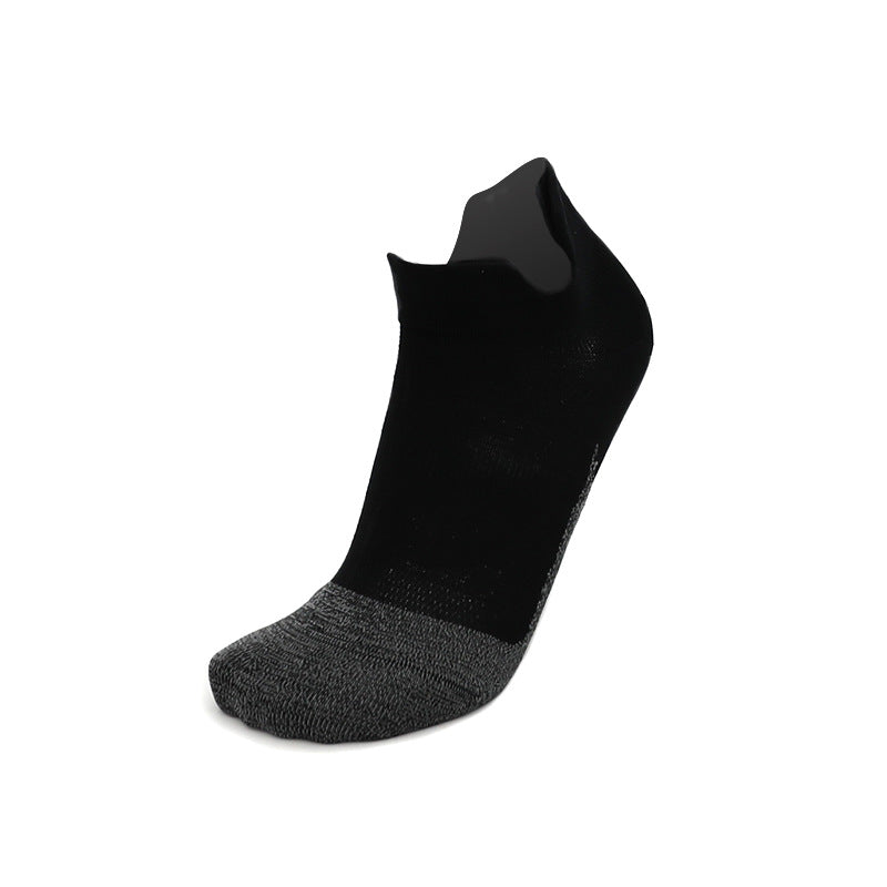 Cushioned Athletic Socks, Breathable Anti-Slip Mid-Hose Road Running Socks with Towel Bottom, Heavyweight Performance Socks for Spring/Summer