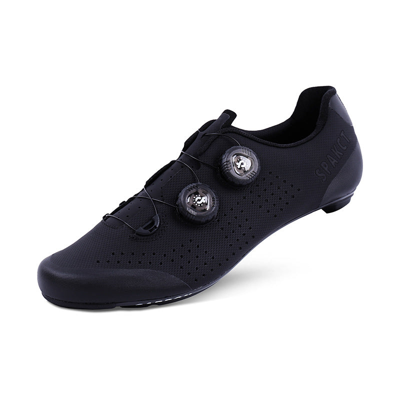 Men's Women's Carbon Fiber Road Bike Cycling Lock Shoes Breathable Heat-Dissipating Double Knob Lock Shoes Sports