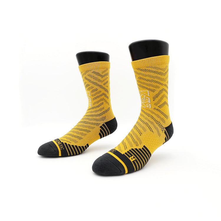 Unisex Performance Athletic Socks - Breathable, Odor-Resistant Crew Socks for Marathon & Outdoor Fitness