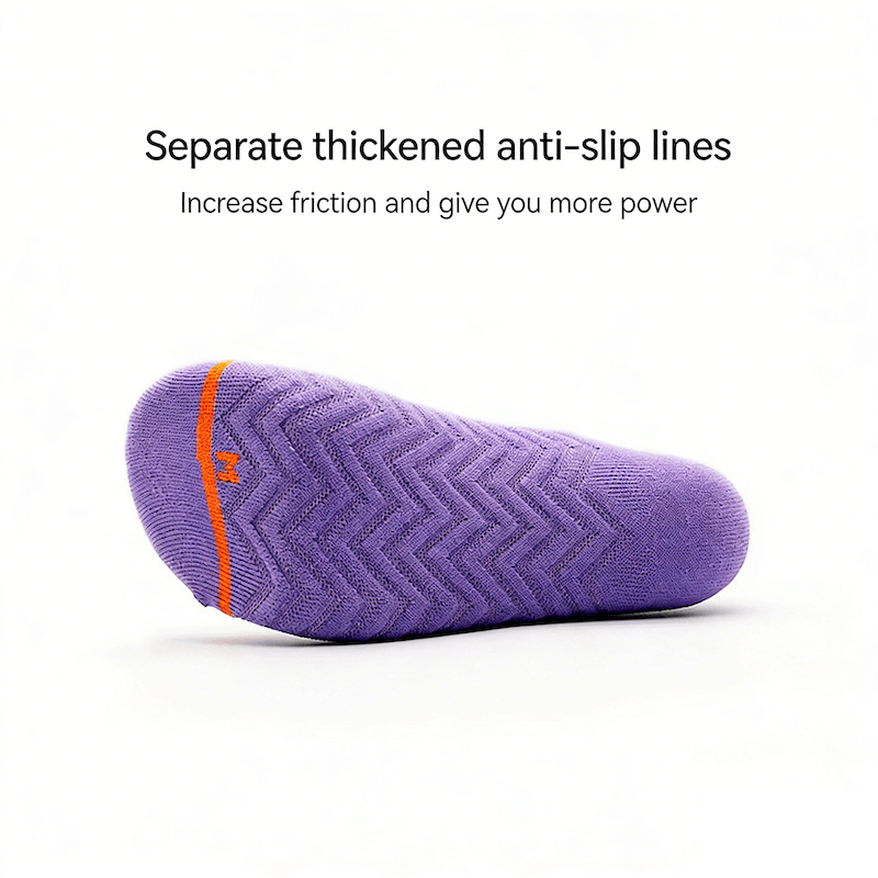 Cushioned Athletic Socks, Breathable Anti-Slip Mid-Hose Road Running Socks with Towel Bottom, Heavyweight Performance Socks for Spring/Summer