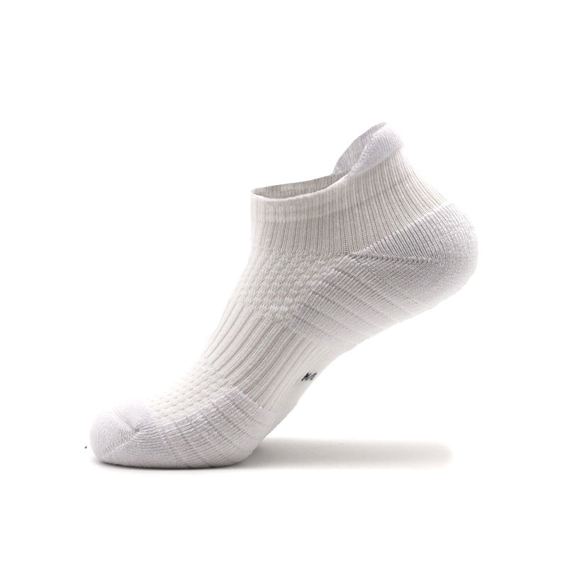 Soft Bamboo Athletic Socks, Breathable Anti-Slip Mid-Hose Road Running Socks with Towel Bottom, Heavyweight Performance Socks for Spring/Summer