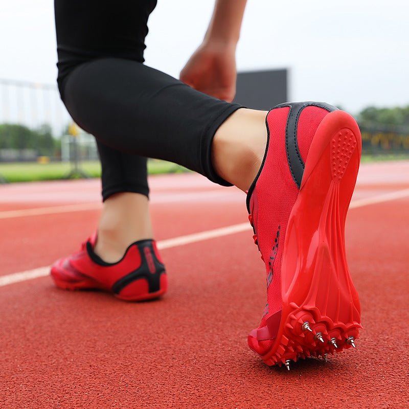 Unisex Track Field Spikes Spring Summer Sprints Middle Long Distance Running Sports Training Shoes Competitions Mesh Upper