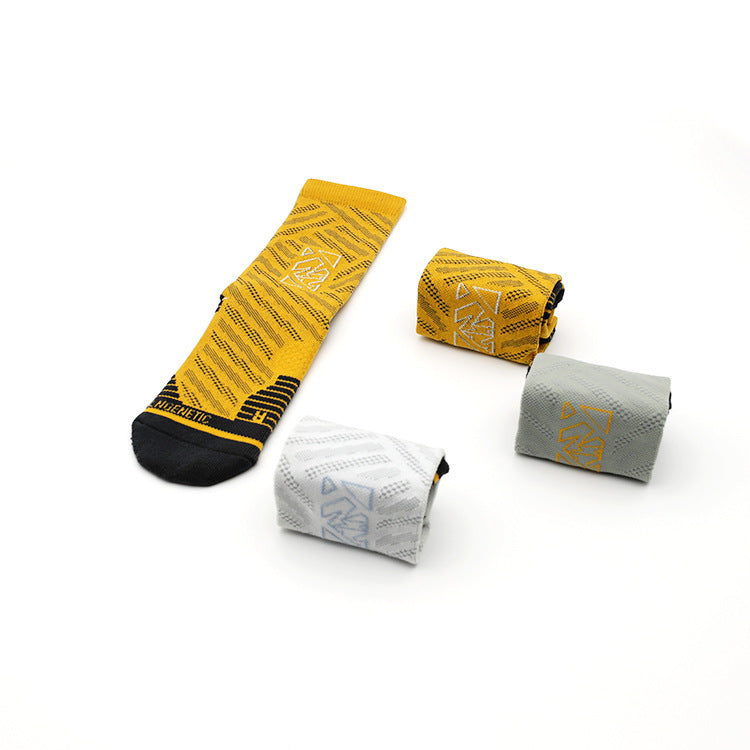 Unisex Performance Athletic Socks - Breathable, Odor-Resistant Crew Socks for Marathon & Outdoor Fitness