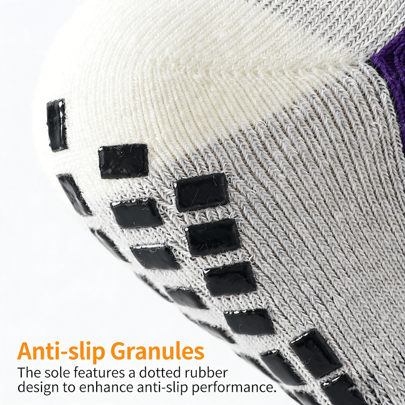 Men's Performance Grip Socks - Anti-Slip Soccer & Training Socks, Cushioned & Breathable Mid-Calf Sports Socks