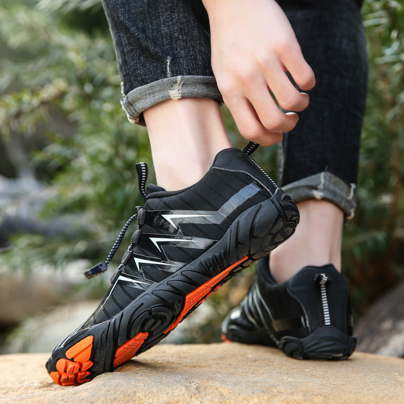 Genuine Leather Lightweight Flexible Waterproof Anti-Slip Outdoor Ankle Boots Square Toe-Breathable for Summer Winter Hiking