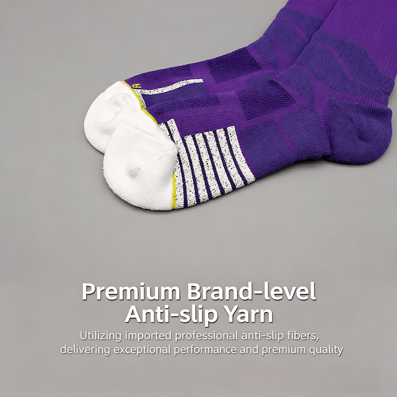 Unisex Performance Grip Socks - Anti-Slip Basketball Socks, Thickened & Breathable Crew Socks for Elite Athletes