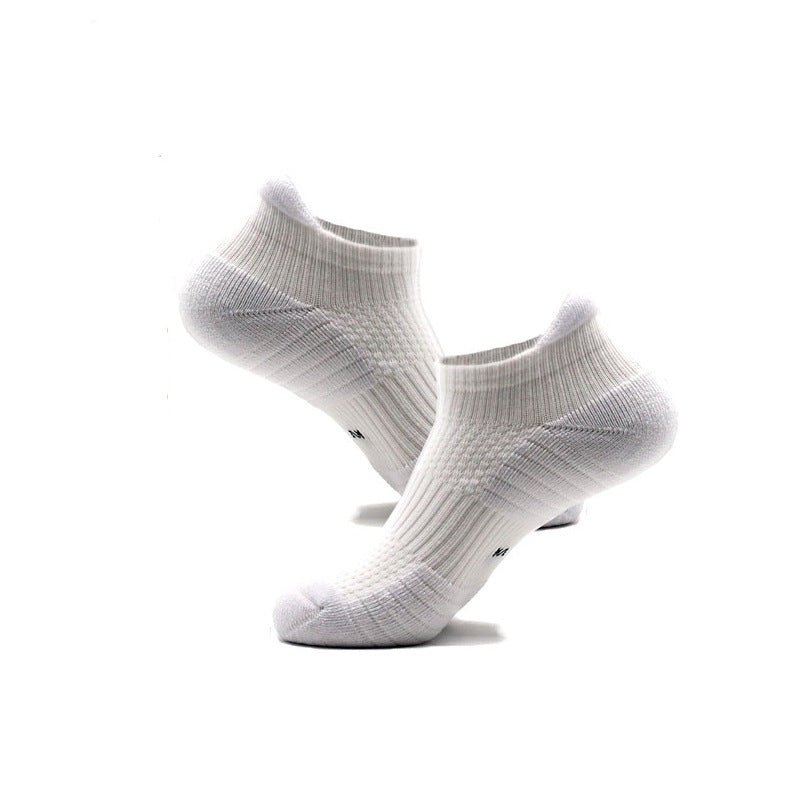 Soft Bamboo Athletic Socks, Breathable Anti-Slip Mid-Hose Road Running Socks with Towel Bottom, Heavyweight Performance Socks for Spring/Summer