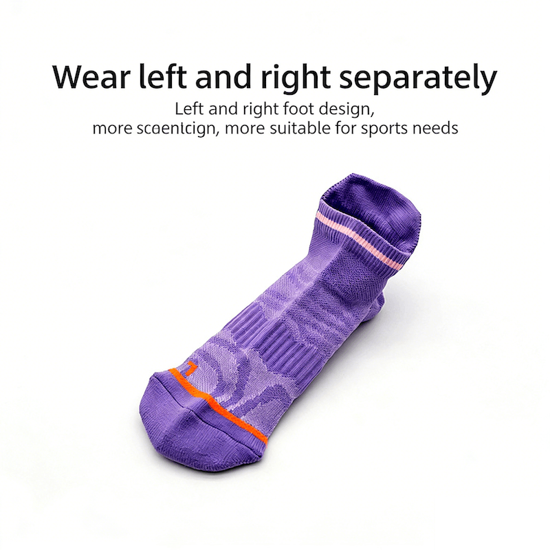 Cushioned Athletic Socks, Breathable Anti-Slip Mid-Hose Road Running Socks with Towel Bottom, Heavyweight Performance Socks for Spring/Summer