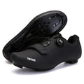 Pure Black Anti-Slip Men's Cycling Sports Shoes Hard-Soled Wear-Resistant for Autumn Winter Spring Summer Mountain Road Bike