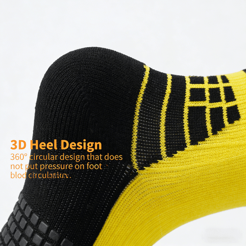 Cushioned Long Sports Socks, Breathable Anti-Slip Football Socks, Moisture Wicking Durable Performance Socks for Men Women & Youth