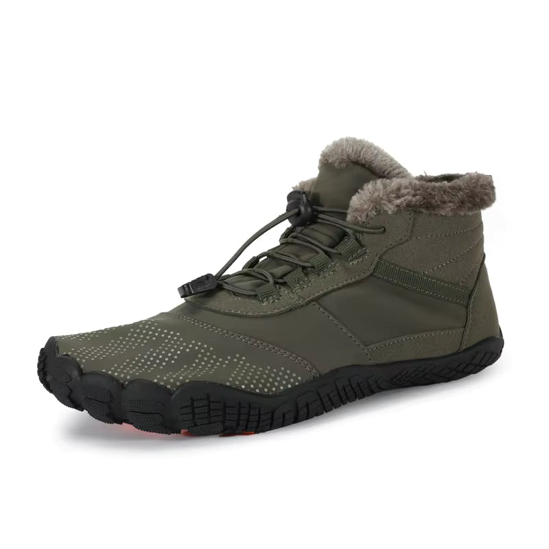 Men's Women's High-Top Velvet Winter Hiking Boots Breathable Cotton Warm Snow Plus Size Shoes Comfortable for Outdoor Activities