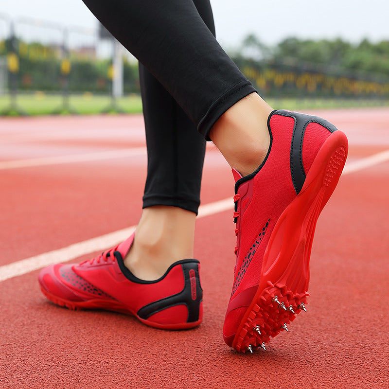 Unisex Track Field Spikes Spring Summer Sprints Middle Long Distance Running Sports Training Shoes Competitions Mesh Upper