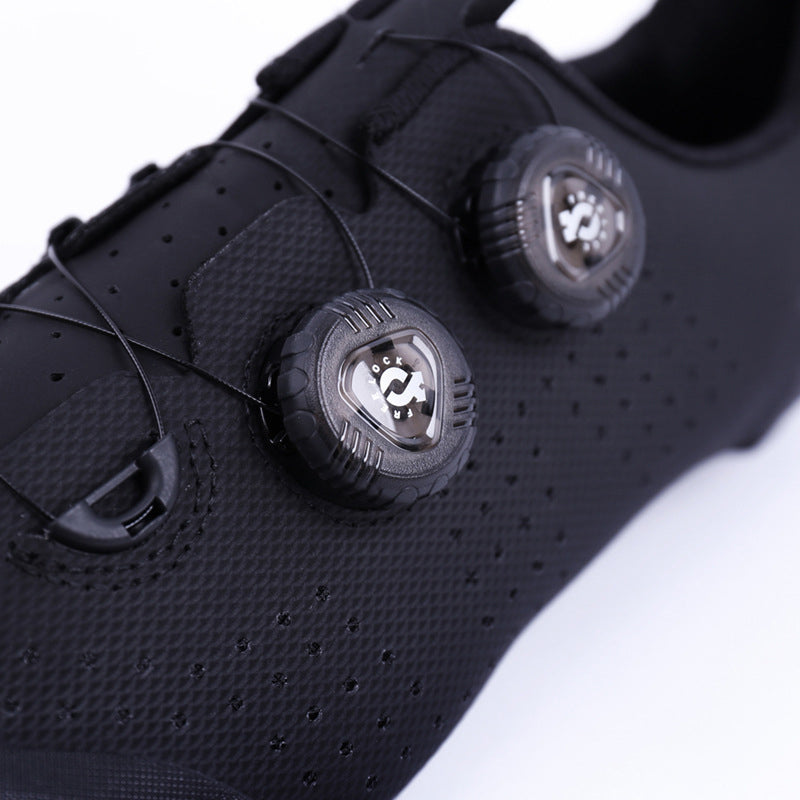Men's Women's Carbon Fiber Road Bike Cycling Lock Shoes Breathable Heat-Dissipating Double Knob Lock Shoes Sports