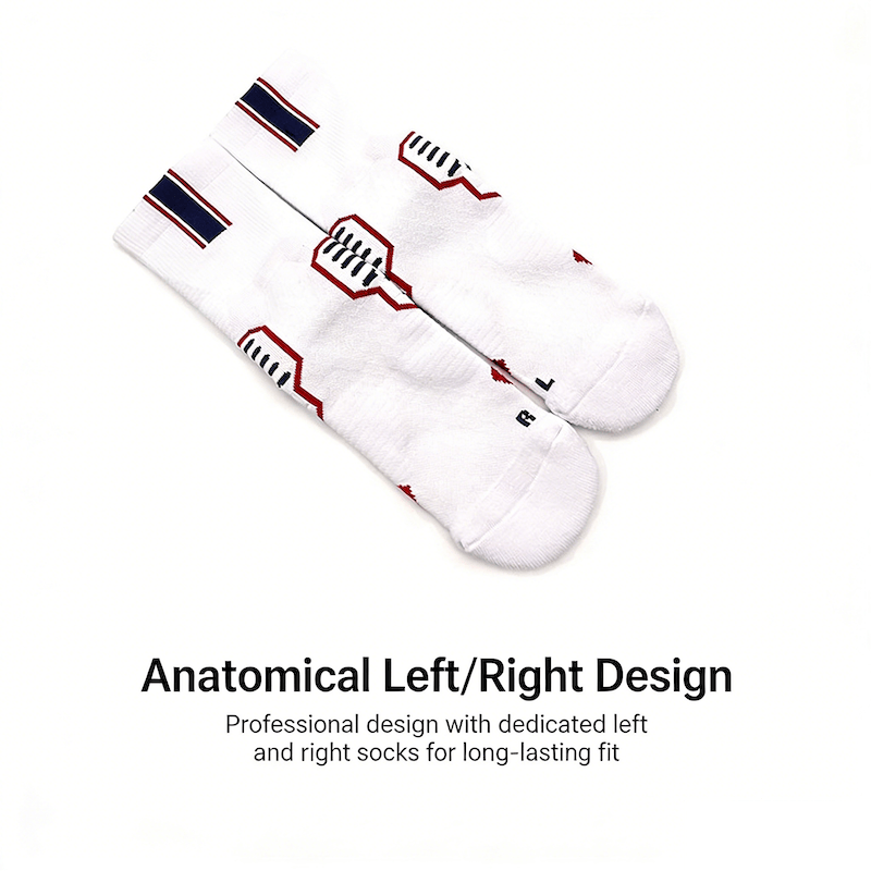 Cushioned Athletic Socks, Breathable Anti-Slip Mid-Hose Road Running Socks, Anti-Odor Performance Socks with Towel Bottom for Spring/Summer