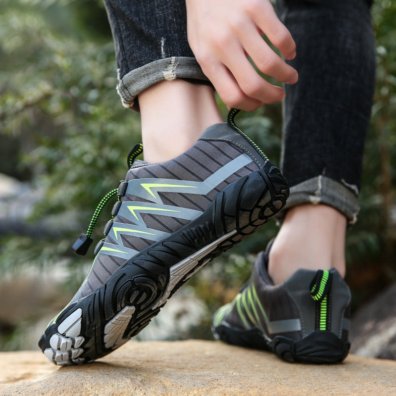 Genuine Leather Lightweight Flexible Waterproof Anti-Slip Outdoor Ankle Boots Square Toe-Breathable for Summer Winter Hiking