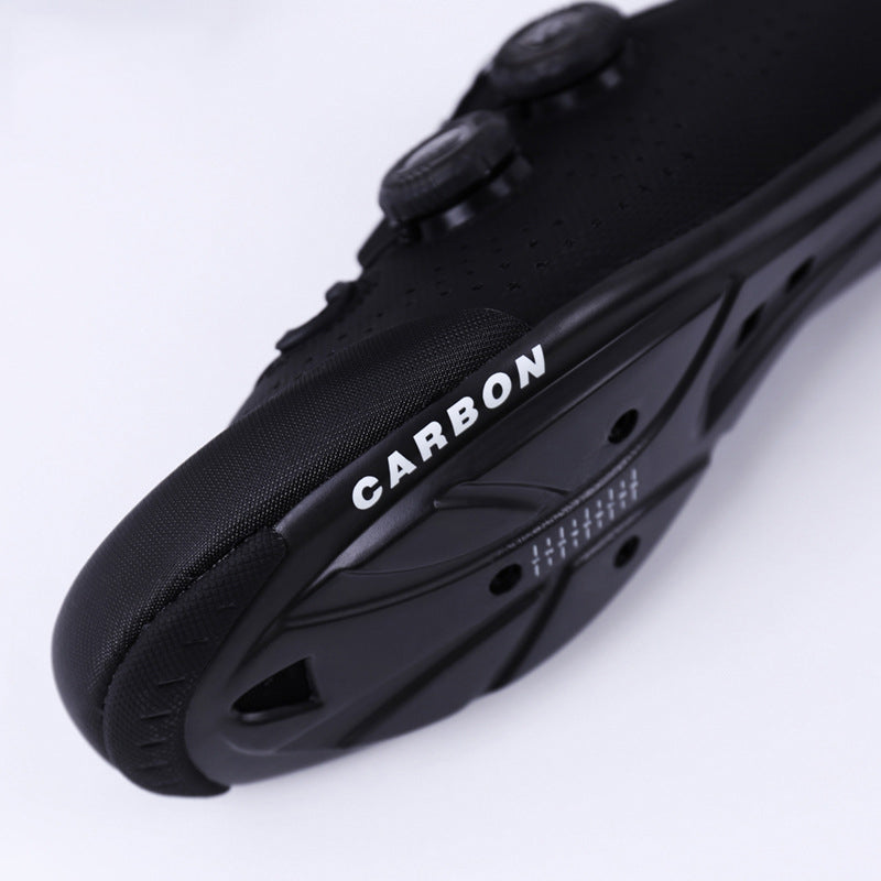 Men's Women's Carbon Fiber Road Bike Cycling Lock Shoes Breathable Heat-Dissipating Double Knob Lock Shoes Sports