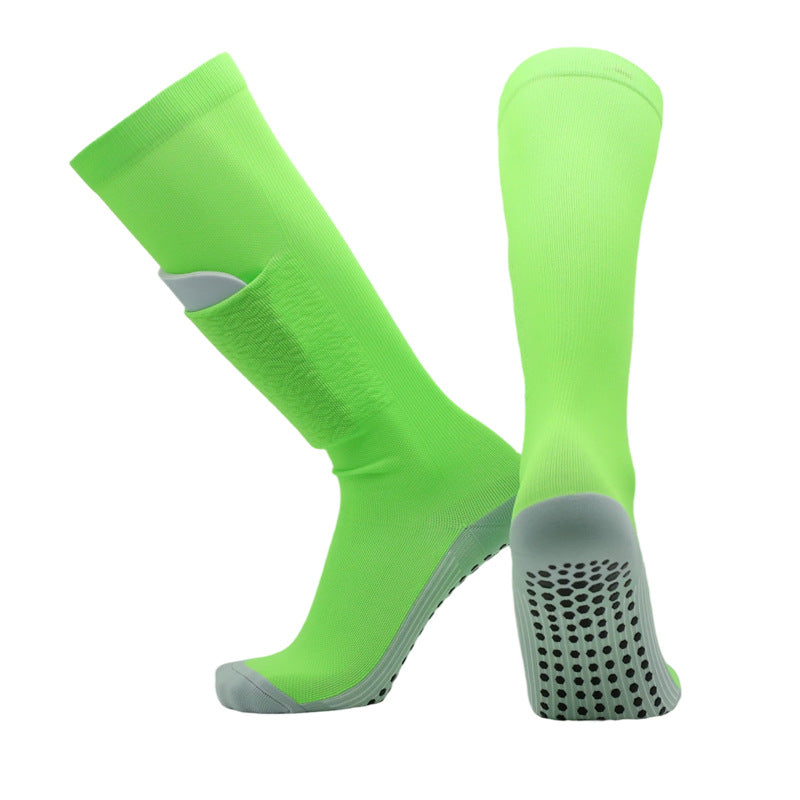 Unisex Performance Grip Soccer Socks - Thickened Towel Bottom, Breathable & Durable Over-the-Calf Sports Socks for Training