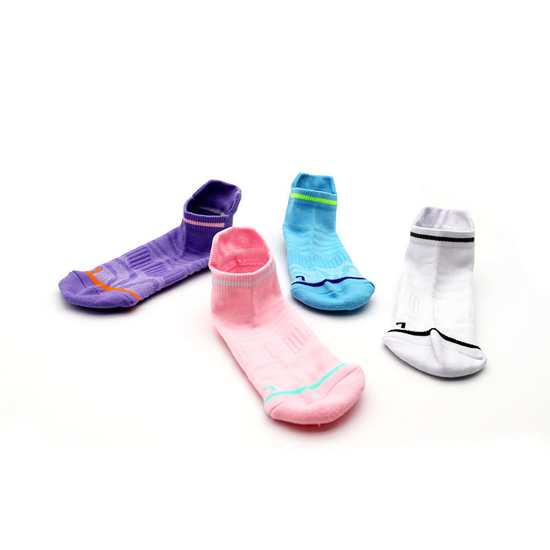 Cushioned Athletic Socks, Breathable Anti-Slip Mid-Hose Road Running Socks with Towel Bottom, Heavyweight Performance Socks for Spring/Summer