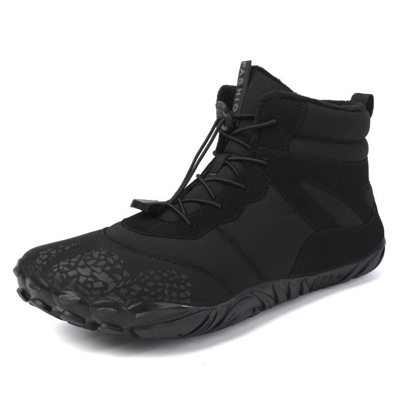 Autumn Winter High-Top Casual Cotton Snow Boots Waterproof Velvet Genuine Leather Lining Faux Fur Warm Breathable Couples