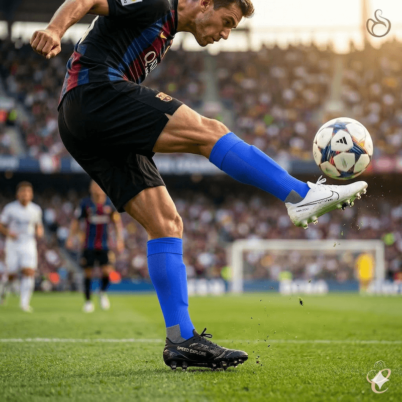 Cushioned Long Sports Socks, Breathable Over the Calf Soccer Socks, Moisture Wicking Durable Performance Socks for Men & Women