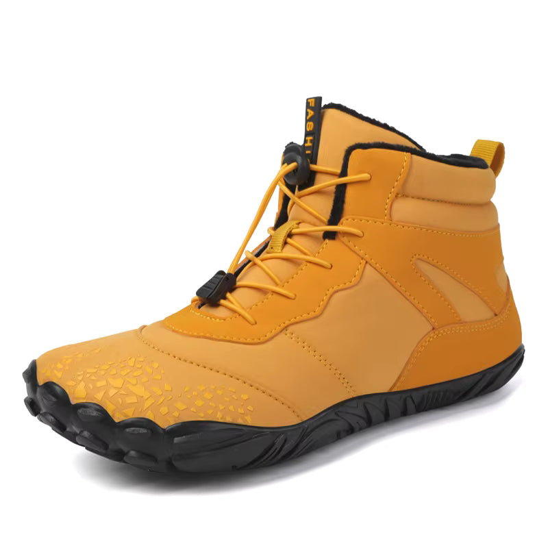 Autumn Winter High-Top Casual Cotton Snow Boots Waterproof Velvet Genuine Leather Lining Faux Fur Warm Breathable Couples