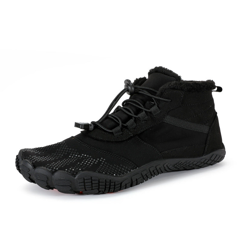 Men's Women's High-Top Velvet Winter Hiking Boots Breathable Cotton Warm Snow Plus Size Shoes Comfortable for Outdoor Activities