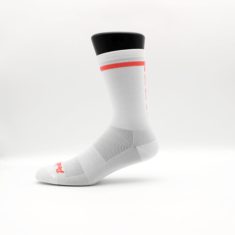 Cushioned Athletic Cycling Socks, Breathable Mid-Hose Road Bike Socks, Moisture Wicking Performance Socks for Spring/Summer