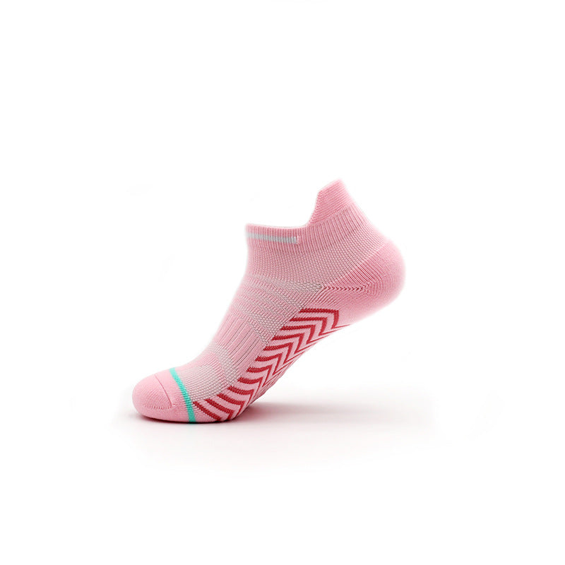 Cushioned Athletic Socks, Breathable Anti-Slip Mid-Hose Road Running Socks with Towel Bottom, Heavyweight Performance Socks for Spring/Summer