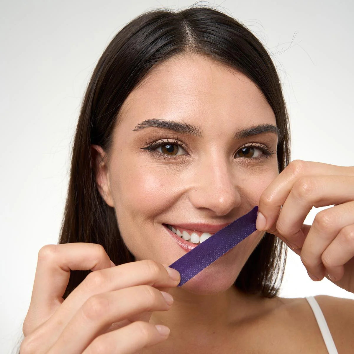 Purple Teeth Whitening Strips - 7/21 Whitening Sessions - Safe for Enamel - Non Sensitive Teeth Whitening - Peroxide-Free