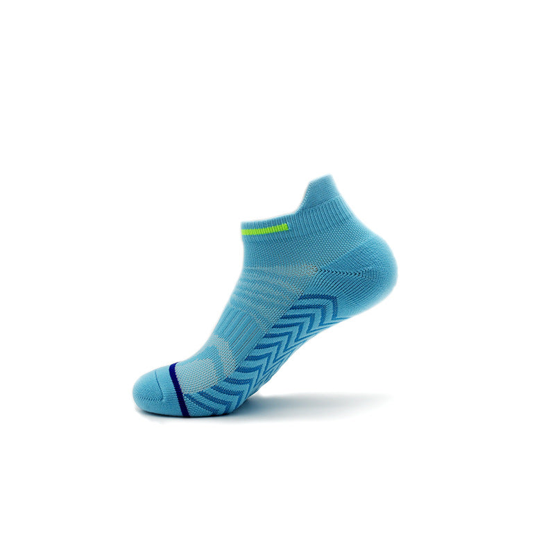 Cushioned Athletic Socks, Breathable Anti-Slip Mid-Hose Road Running Socks with Towel Bottom, Heavyweight Performance Socks for Spring/Summer