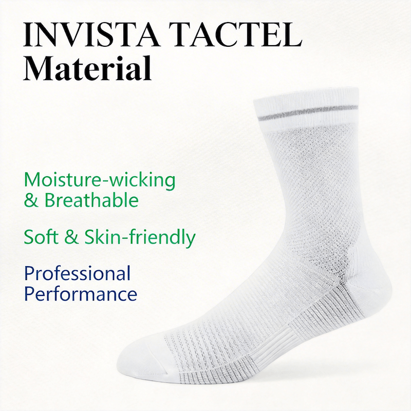 Professional Cycling Socks with Reflective Strips - INVISTA TACTEL Quick-Dry Antibacterial Sports Socks for Men Women - Breathable Anti-Friction Running Bike Socks